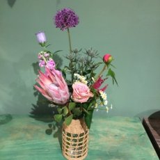 Bohemian vaas met plukboeket