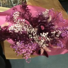 droogboeket aubergine/roze