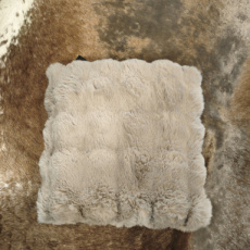 Kussen Grey faux fur 45x45cm