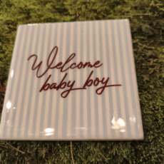 Spreuktegel Welcome baby boy